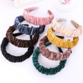 Bandeau fascia per capelli Korean Autumn Winter head band Solid Velvet Folds Hairband for Women Girl Headbands Hair Accessories